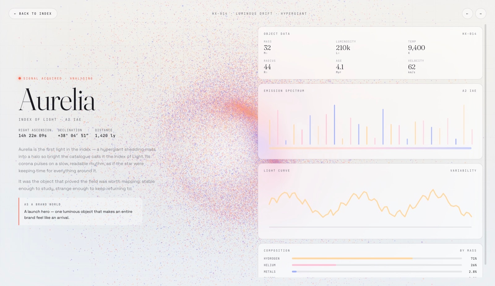 Halation — Interactive Cosmos · WebGL